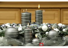 Lima Galaxy candle grey sphere 60 mm 1 piece