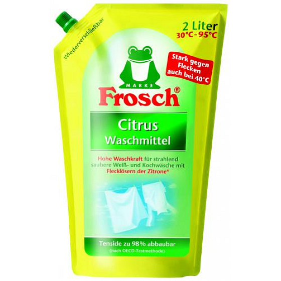 Frosch Eko Lemon liquid detergent for white linen refill 2 l