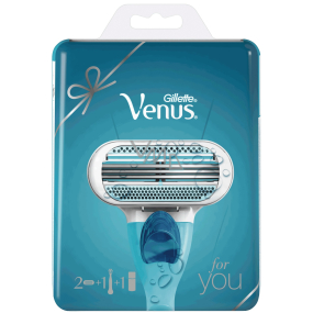 Gillette Venus shaver + spare head 1 piece + Satin Care shaving gel 75 ml, cosmetic set for women