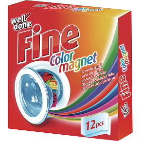 Well Done Fine Color Laundry Wipes Against Discoloration, 12 pcs