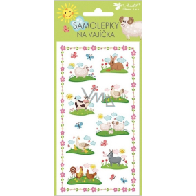 Easter egg stickers new gel with animals No.2 19 x 9 cm