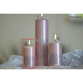 Lima Ribbon candle light pink cylinder 50 x 100 mm 1 piece