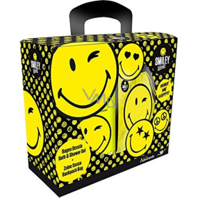 Smiley World Yellow bath shower gel 300 ml + bag gift set for children