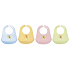 Canpol babies Happy Animals Plastic bib with a large pocket that holds the remains of food, for children from 12 months 1 piece