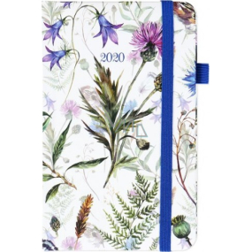 Albi Diary 2020 pocket with rubber band Meadow flowers 15 x 9.5 x 1.3 cm