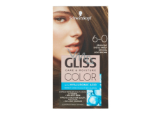 Schwarzkopf Gliss Color Hair Dye 6-0 Naturally Light Brown 2 x 60 ml