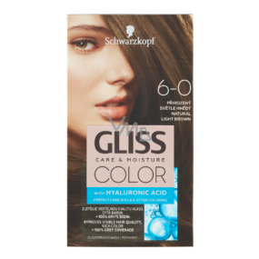 Schwarzkopf Gliss Color hair color 6-0 Natural light brown 2 x 60 ml