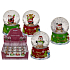 Ditipo Snow Globe Snowman in Santa's Outfit 4.5 x 6.5 cm