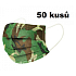 Veil 3 layers protective medical non-woven disposable, low breathing resistance 50 pieces Camouflage