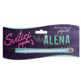 Nekupto Glowing pen with the name Alena, touch tool controller 15 cm