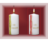 Lima Jubilee candle red stripe All the best 70 x 150 mm 1 piece