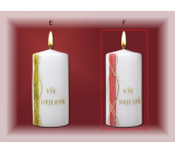 Lima Jubilee Candle Red Stripe Happy Birthday 70 x 150 mm 1 piece