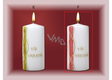 Lima Jubilee candle red stripe All the best 70 x 150 mm 1 piece