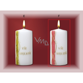 Lima Jubilee candle red stripe All the best 70 x 150 mm 1 piece