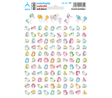 Sheet of School Mini Stickers Unicorns 11.5 x 17 cm