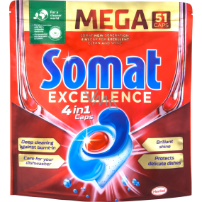 Somat Excellence 4 in 1 dishwasher tablets 51 pieces