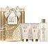 Grace Cole Warm Vanilla & Sweet Almond Shower Gel 150 ml + Body Cream 150 ml + Bath Foam 250 ml + Bath Sponge + Tin Box, Cosmetic Set for Women