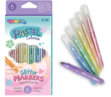 Colorino Pastel markers with glitter 6 colors