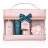 Baylis & Harding Jojoba, vanilla and almond oil washing gel 300 ml + shower cream 300 ml + body lotion 200 ml + washing sponge + cosmetic bag 2 pieces, cosmetic set for women