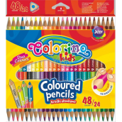 Colorino Crayons triangular double-sided 24 / 48 colours