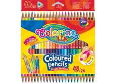 Colorino Crayons triangular double-sided 24 / 48 colours