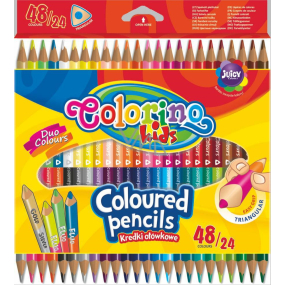 Colorino Crayons triangular double-sided 24 / 48 colours