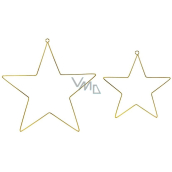 Ditipo Decoration star metal gold set 20 cm and 28 cm 2 pieces