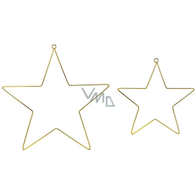 Ditipo Decoration star metal gold set 20 cm and 28 cm 2 pieces