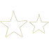 Ditipo Decoration star metal gold set 20 cm and 28 cm 2 pieces