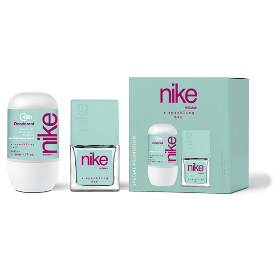 Nike A Sparkling Day Eau de Toilette for Women 30 ml + Roll-on 50 ml, Gift Set