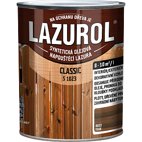 Lazurol Classic S1023 thin-layer wood stain with oils, 0023 teak, 750 ml