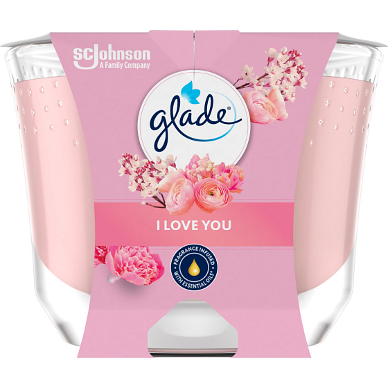 Glade Scented Candle Maxi I Love You, 204 g