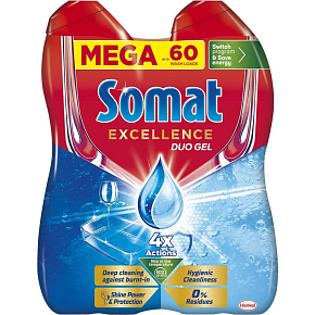 Somat Excellence Mega Hygienic Cleanliness 60 washes, 1.08 l