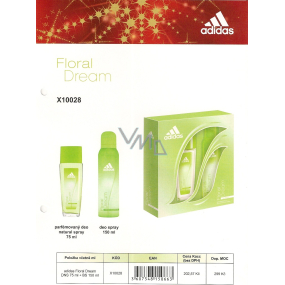 Adidas Floral Dream perfumed deodorant glass 75 ml + deodorant spray 150 ml, cosmetic set