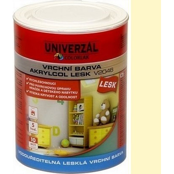 Colorlak Akrylcol Gloss V2046 water-based glossy top coat ivory 0.6 l