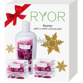 Ryor Ryamar with amaranth oil and silk Day cream crucible 50 ml, Amaranth oil cream - crucible 50 ml, Amaranth oil body lotion - bottle 300 ml, cosmetic set