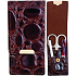 Dup Manicure Croco Leather 3 Pieces Brown Pattern 6016/5403