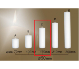 Lima Gastro smooth candle white cylinder 50 x 170 mm 1 piece