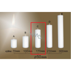 Lima Gastro smooth candle white cylinder 50 x 170 mm 1 piece
