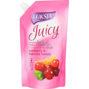 Luksja Juicy Cranberry & Manuka Honey liquid soap refill 400 ml