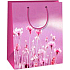 Ditipo Gift paper bag 18 x 10 x 22.7 cm light purple with flowers