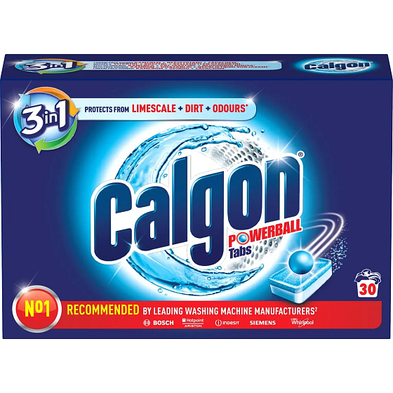 Calgon 3in1 Powerball Tabs Water Softener Tablets Against Limescale 30 Doses 390 g