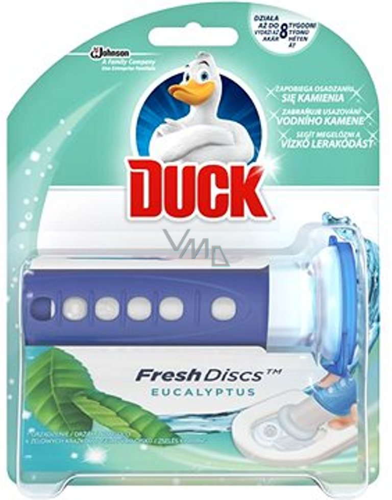 Duck Fresh Discs Active Eucalyptus WC gel for hygienic cleanliness and
