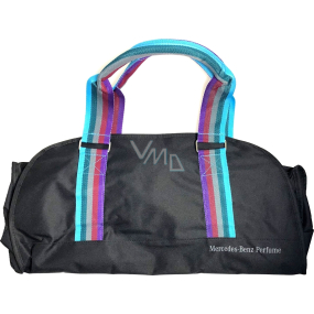Mercedes-Benz Vip Club sports bag black with coloured stripes 56 x 28 x 21 cm