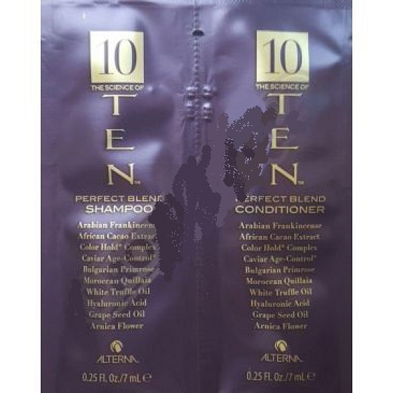 Alterna Ten Perfect Blend Duo Sachet shampoo and conditioner sample for a stunning feeling of perfection 2 x 7 ml