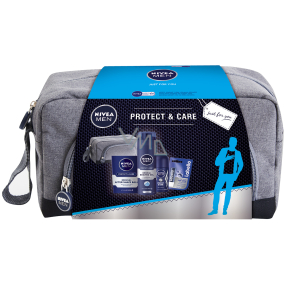 Nivea Men Protect & Care 2 in 1 aftershave 100 ml + shaving gel 200 ml + roll-on + Labello + case, cosmetic set