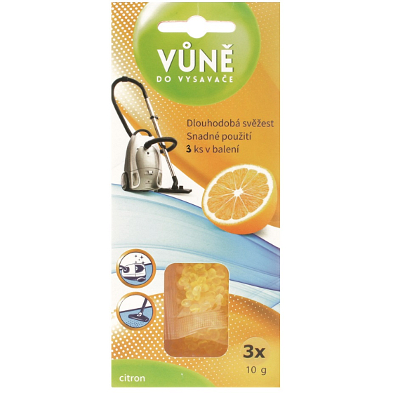 Kozák Vacuum Cleaner Fragrance Lemon 3 x 10 g