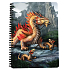 Prime3D notebook A5 - Golden mountain dragon 14.8 x 21 cm