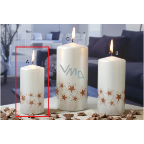 Lima Starlight candle white / copper cylinder 50 x 100 mm 1 piece