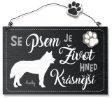 Nekupto Pets wooden sign Husky 155 x 98 x 5 mm